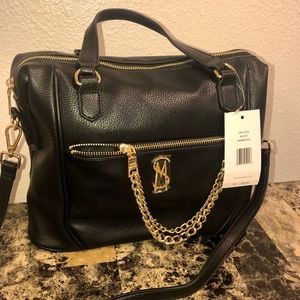 Steve Madden Leather Purse With Golden Chains